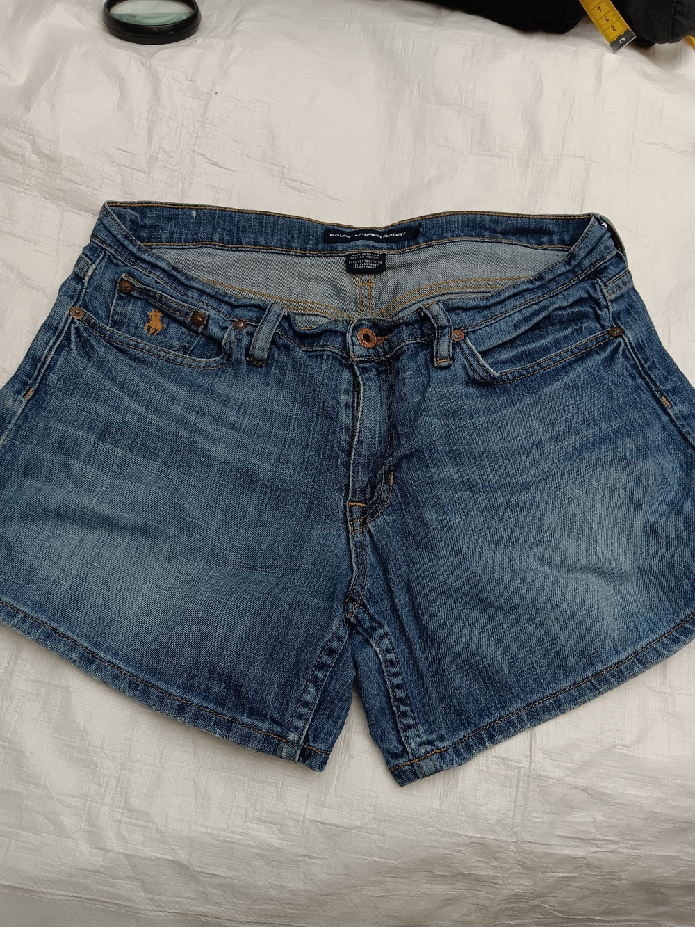 Ralph Lauren Sport Faded Blue Denim Jean Shorts